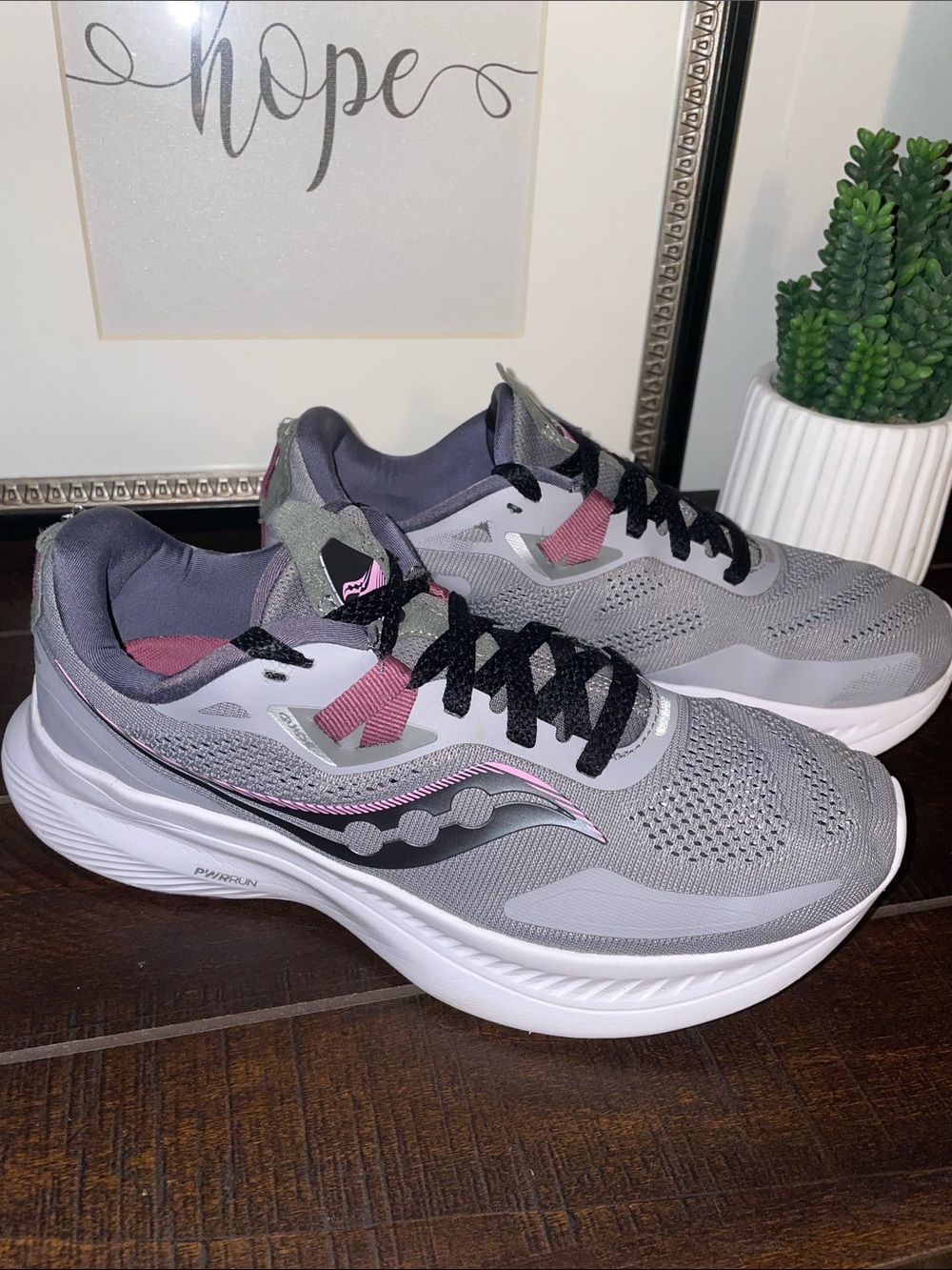 Saucony Guide 15 Athletic Running Shoes Size 9 Alloy Quartz